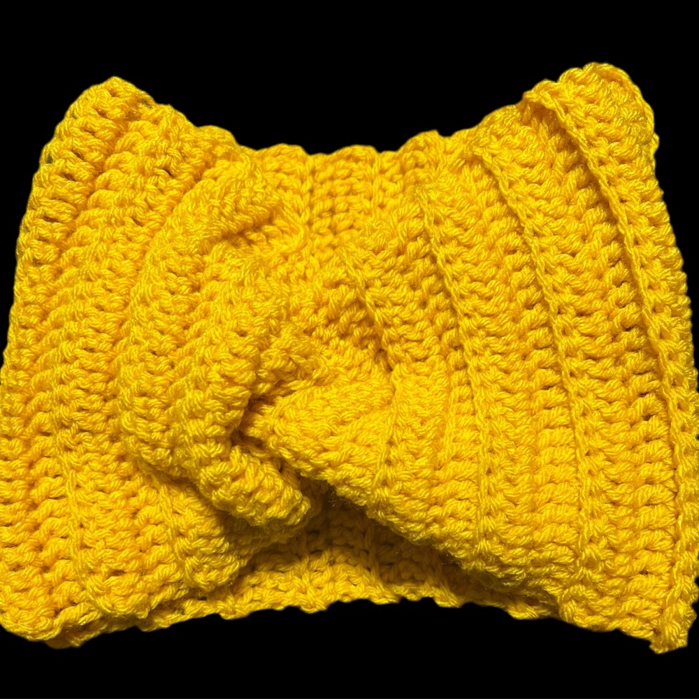 Yellow Knitted Turban